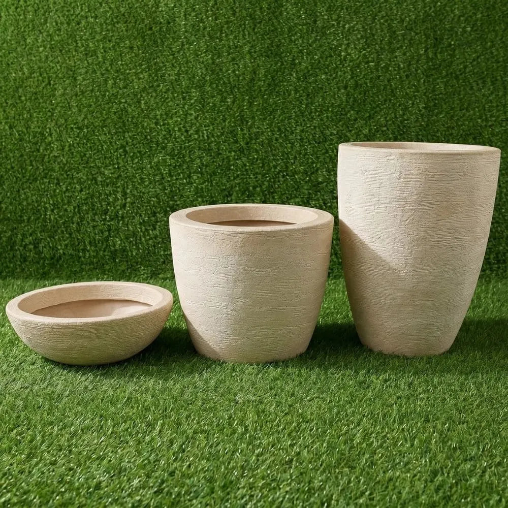 Kit 3 Vasos Texturizados Médios