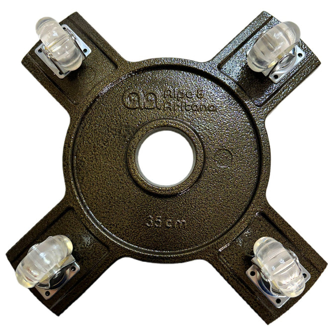 Suporte Cruzeta de Alumínio com Rodas de Silicone