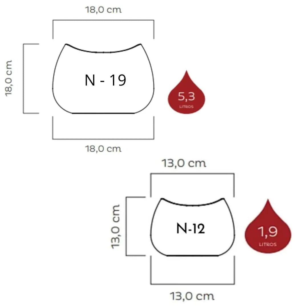 Kit 2 Vasos Oval Texturizado Nutriplan