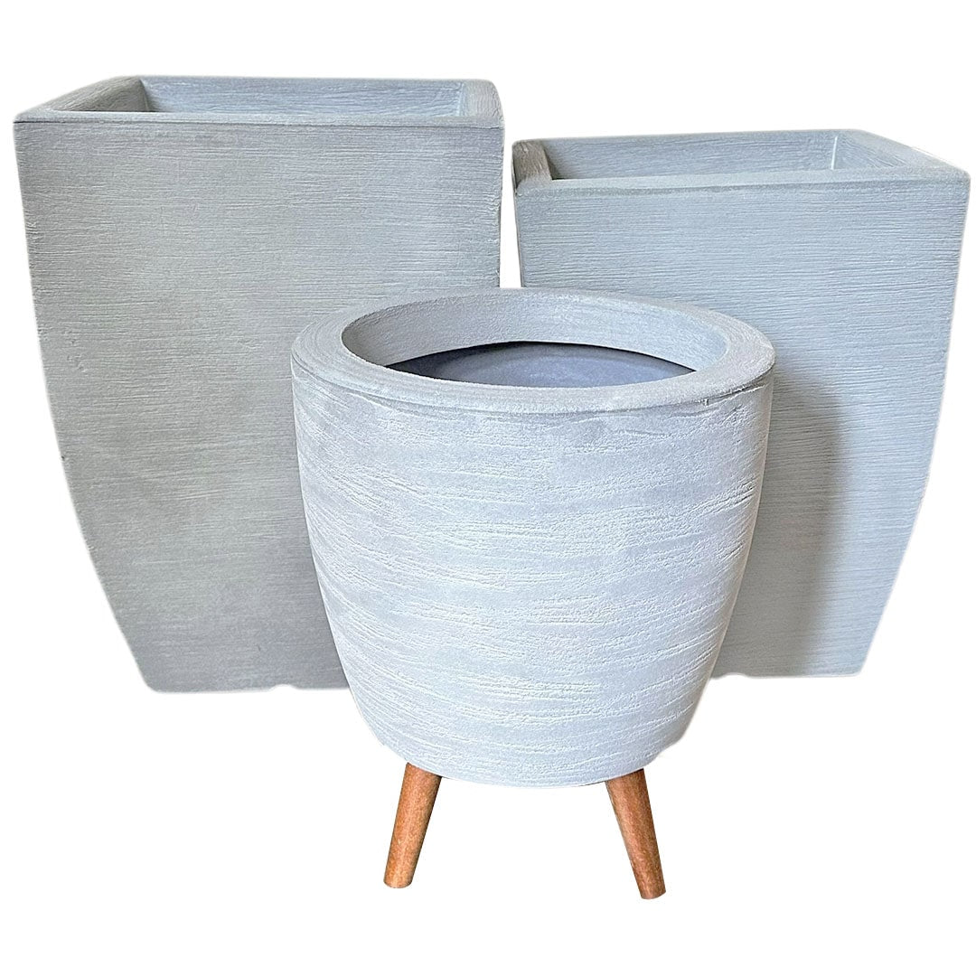 Kit 3 Vasos Berlim + Viena Texturizados Médios