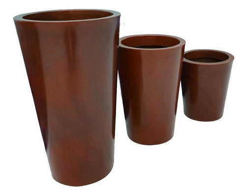 Kit 3 Vasos Damasco Brilhantes