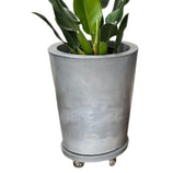 Kit Vaso Damasco Brilhante + Suporte com Rodinhas