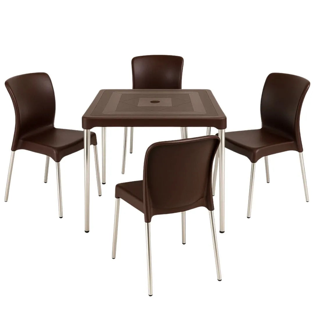 Kit Mesa com 4 Cadeiras - Sec Line da Injeplastec