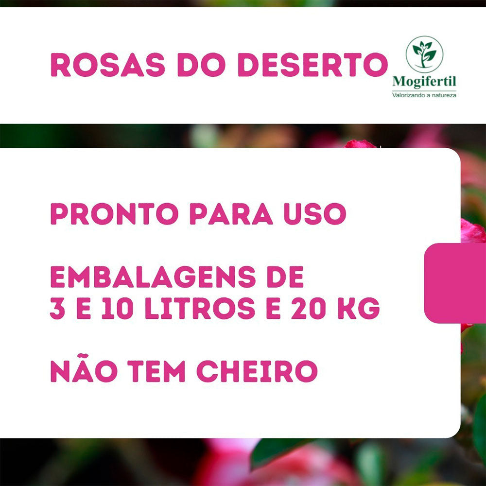 Substrato Terra Vegetal para Rosa do Deserto 20kg