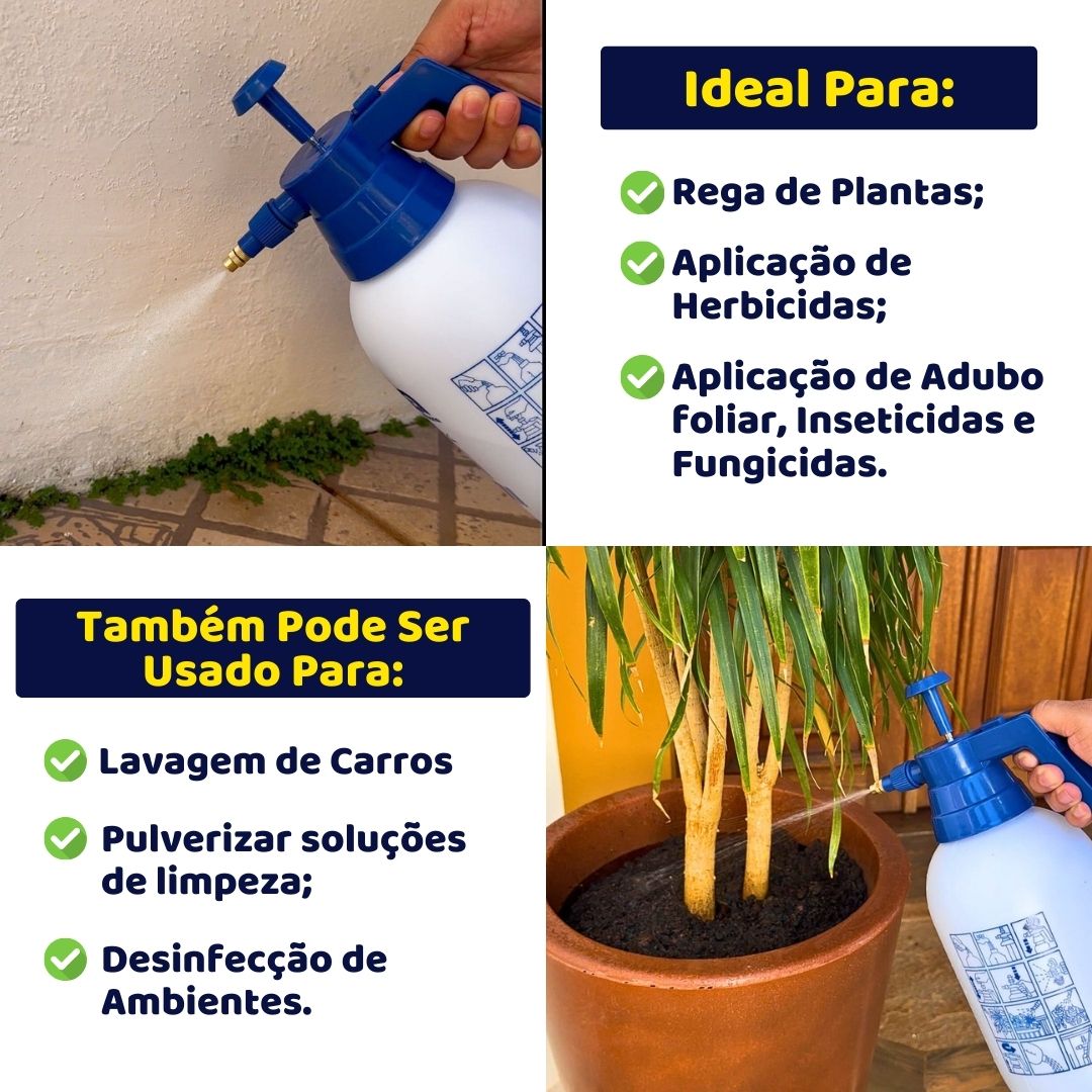 Pulverizador Borrifador Manual de Compressão Prévia 1,5L