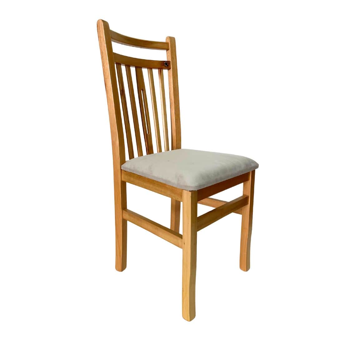 Cadeira de Jantar Pequim em Madeira com Estofado