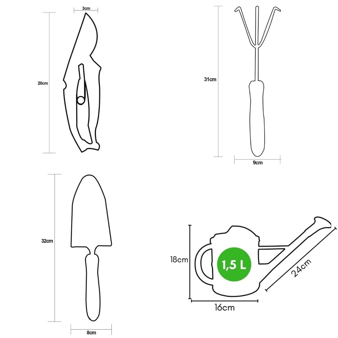 Kit Ferramentas para Jardinagem - 3 peças