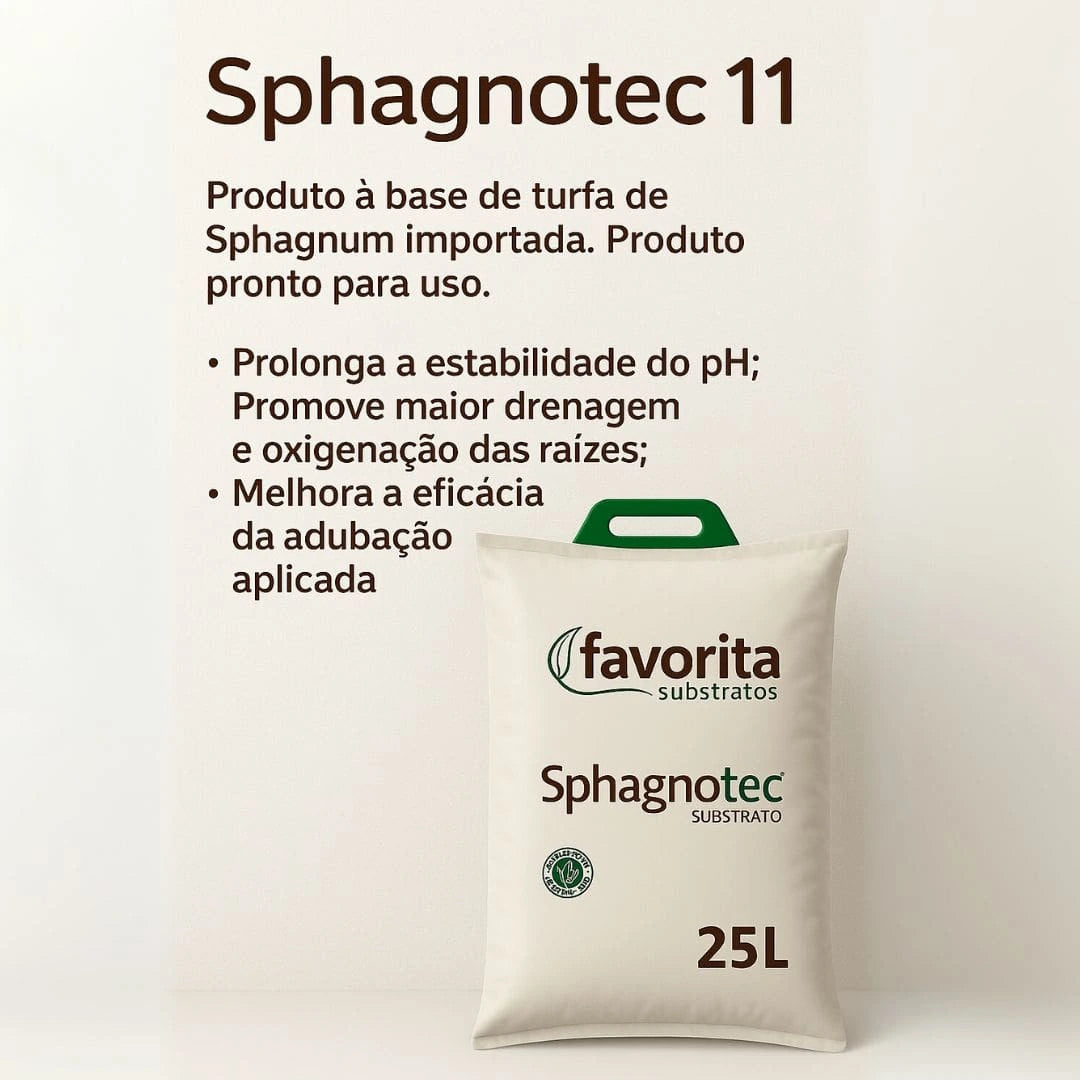 Substrato Sphagnotec 11 Turfa, Perlita e Pinus 25L