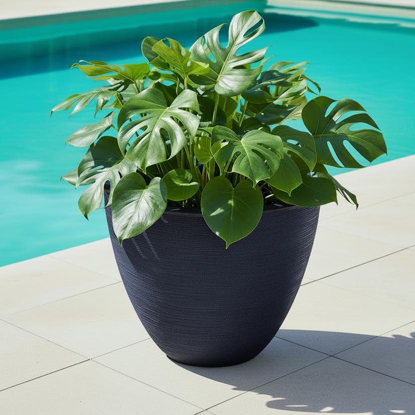 Vaso Berlim Texturizado em Polietileno - Tamanhos Grandes