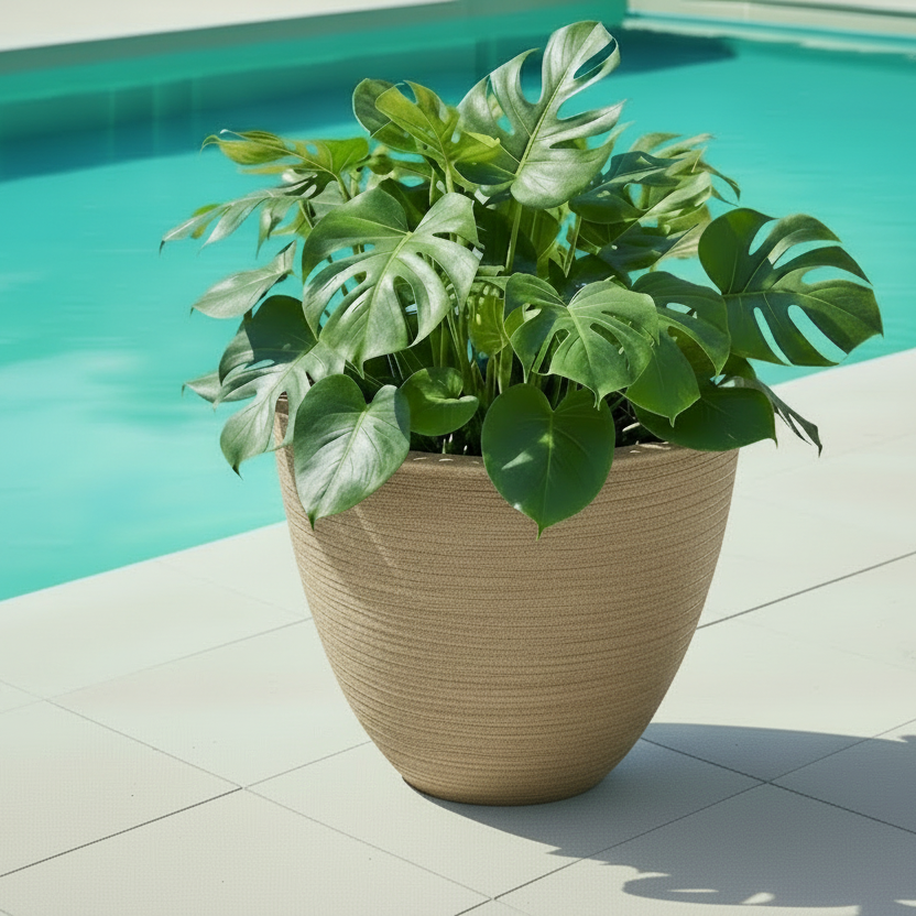 Vaso Berlim Texturizado em Polietileno - Tamanhos Grandes