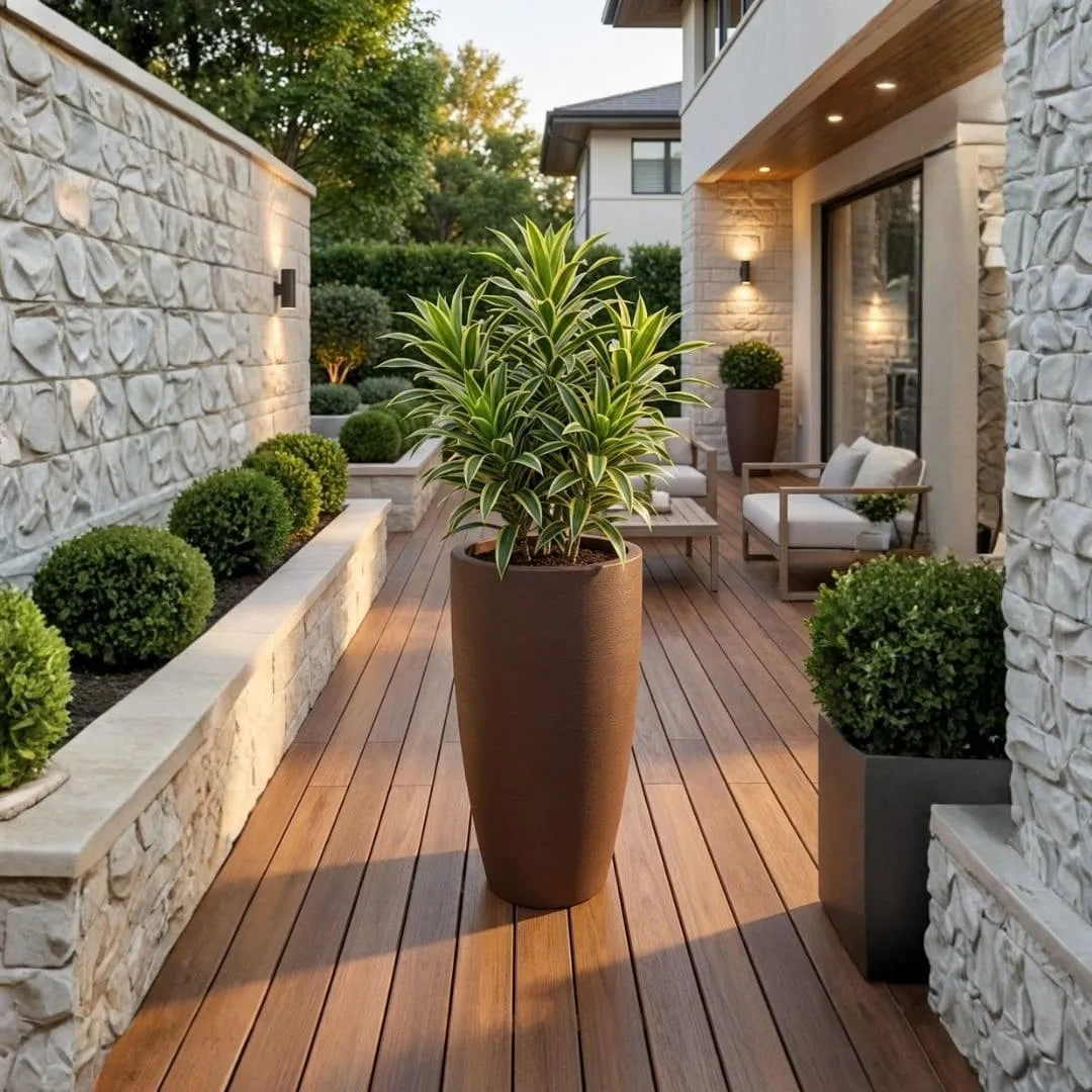 Vaso Pequim em Polietileno Texturizado 68x42cm