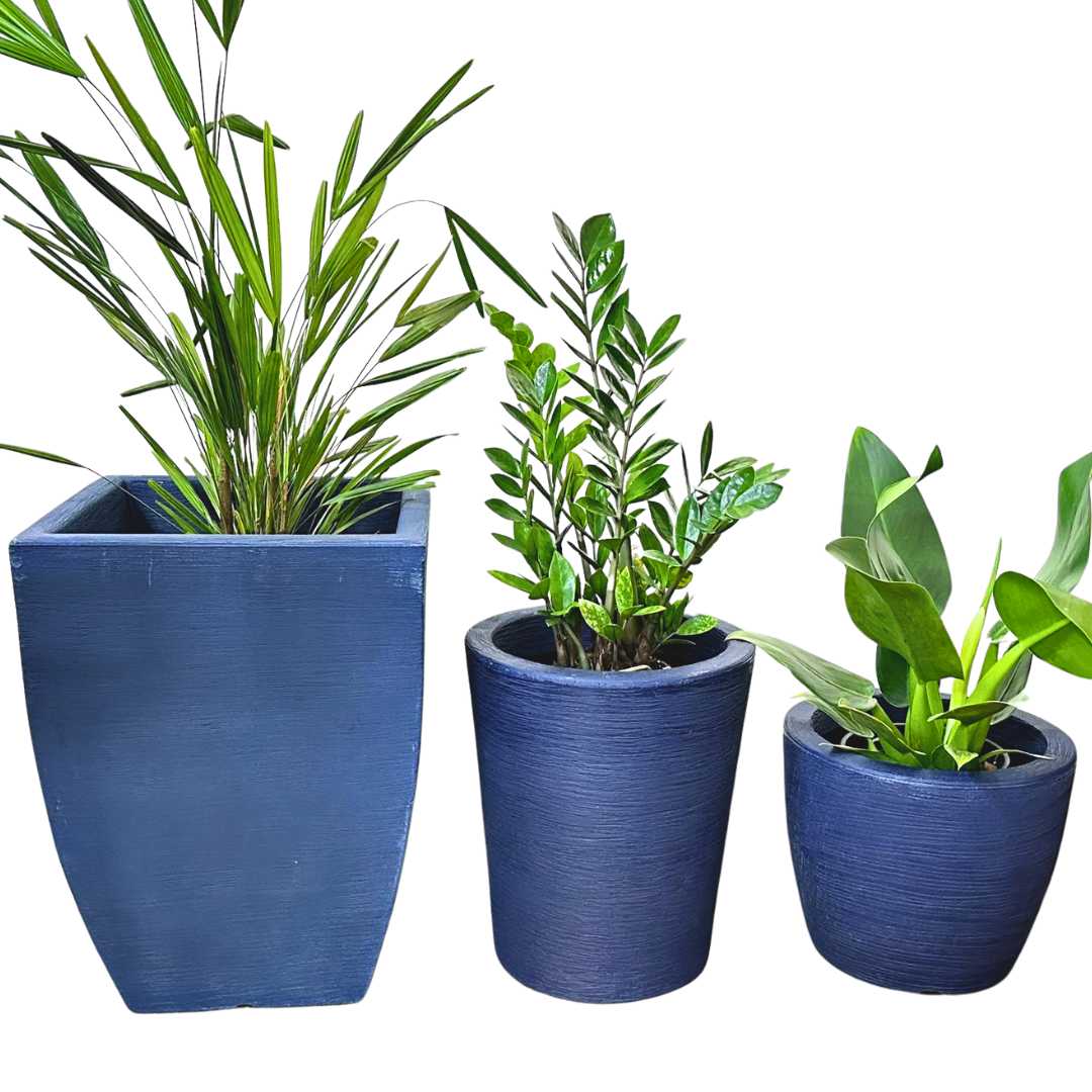 Kit 3 Vasos Texturizados Médios