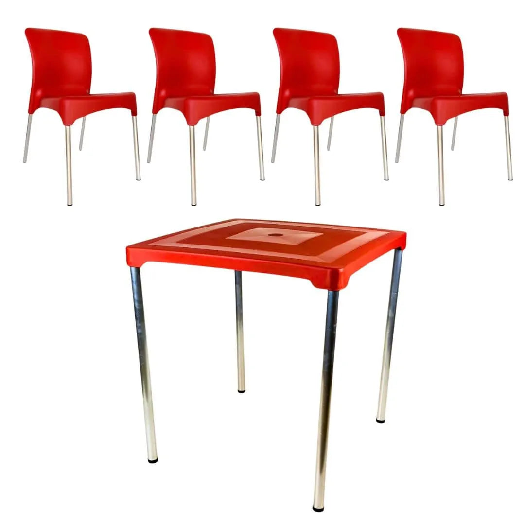 Kit Mesa com 4 Cadeiras - Sec Line da Injeplastec