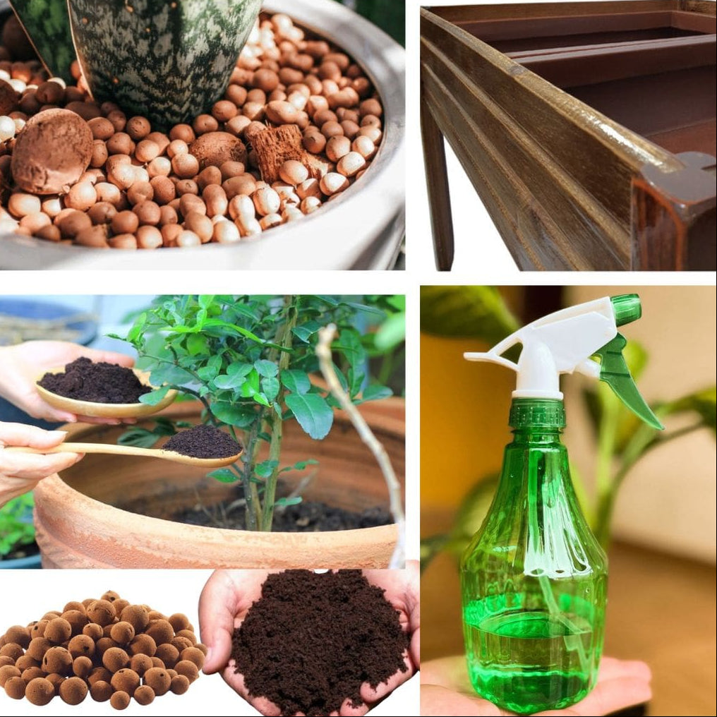 Kit Completo para Horta Caseira - Mesa Horta com 2 Vasos