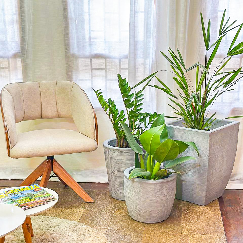 Kit 3 Vasos Texturizados Médios