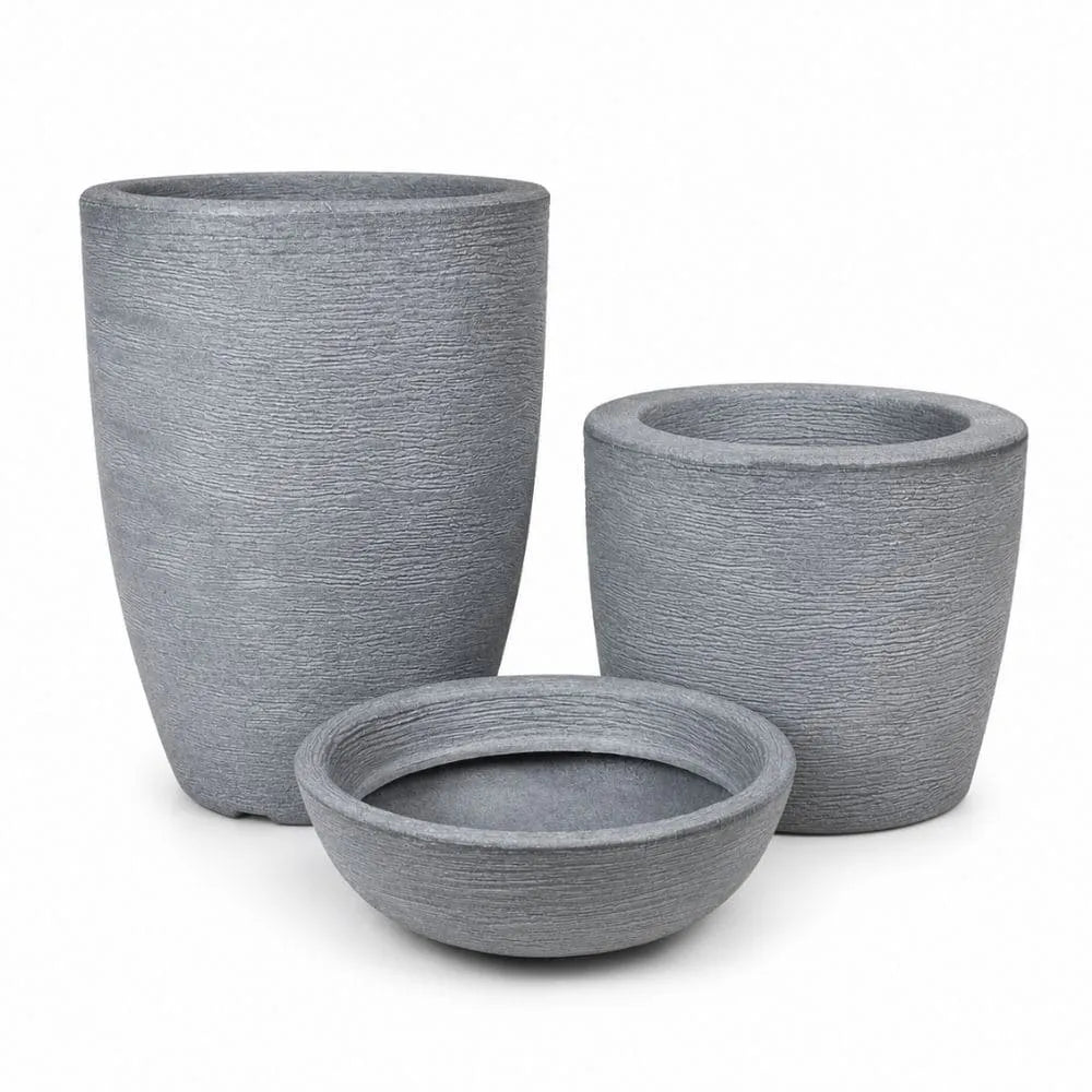 Kit 3 Vasos Texturizados Pequenos