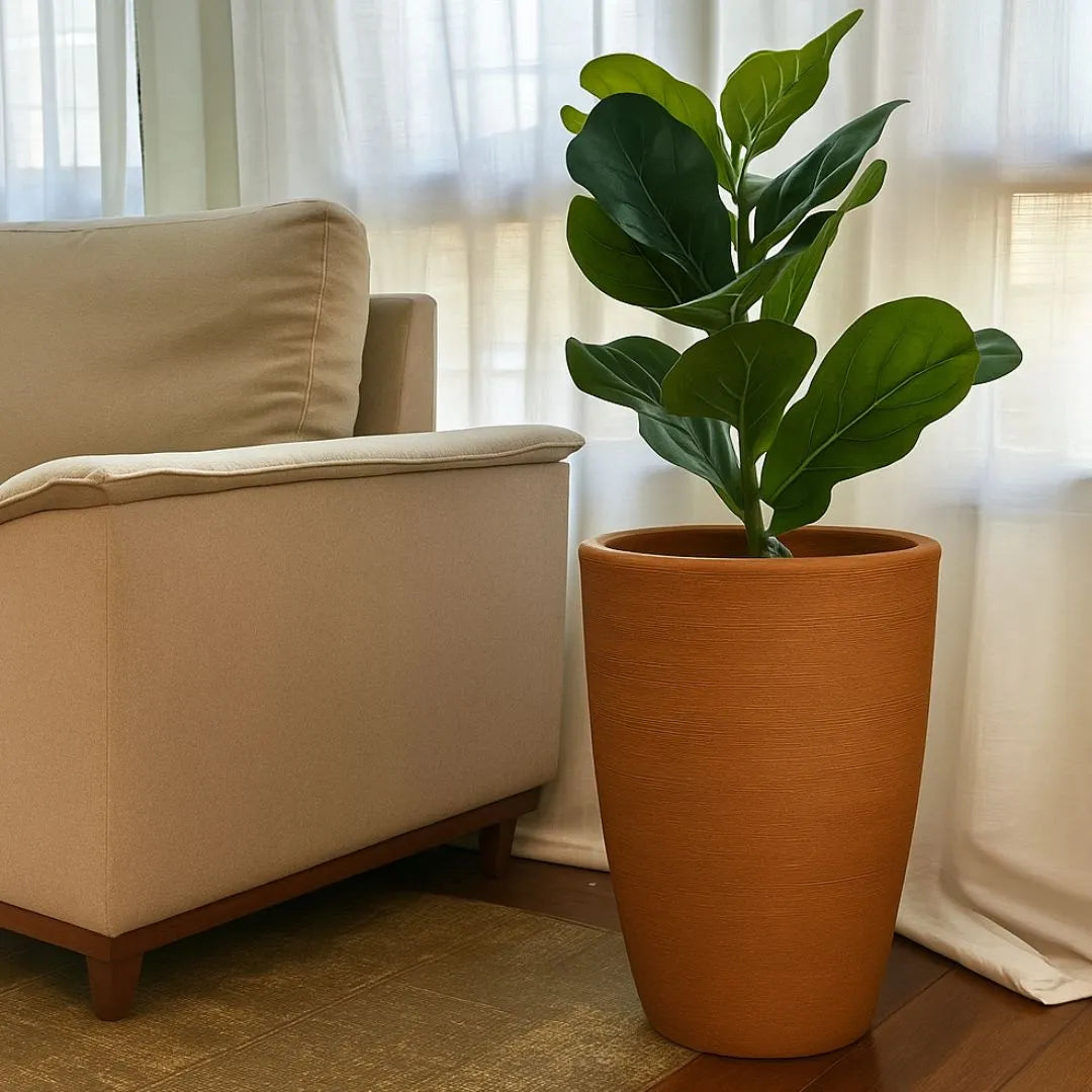 Vaso Pequim em Polietileno Texturizado 52x39cm