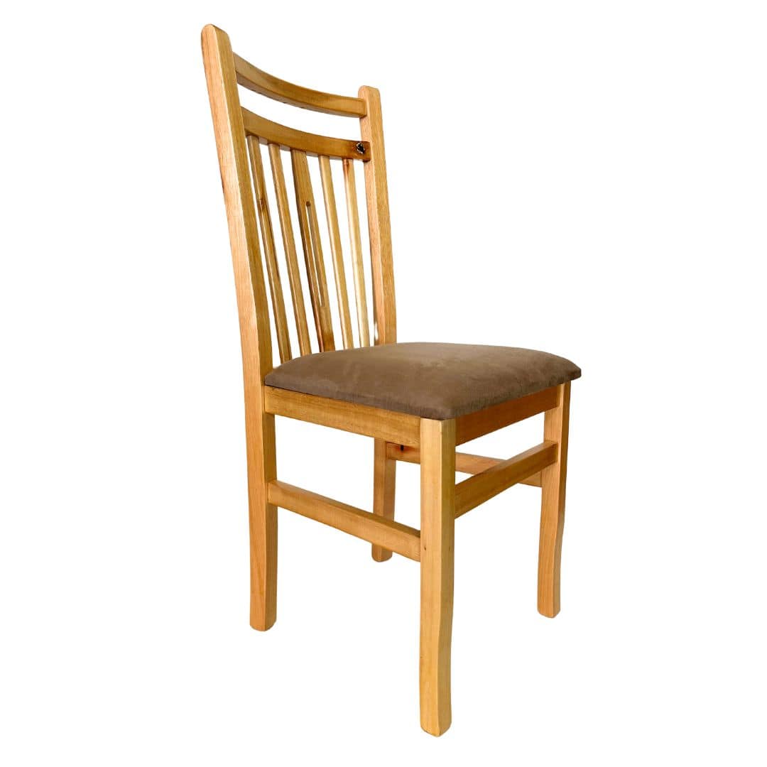 Cadeira de Jantar Pequim em Madeira com Estofado