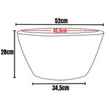 Vaso Bacia Pequim Texturizado em Polietileno 52cm