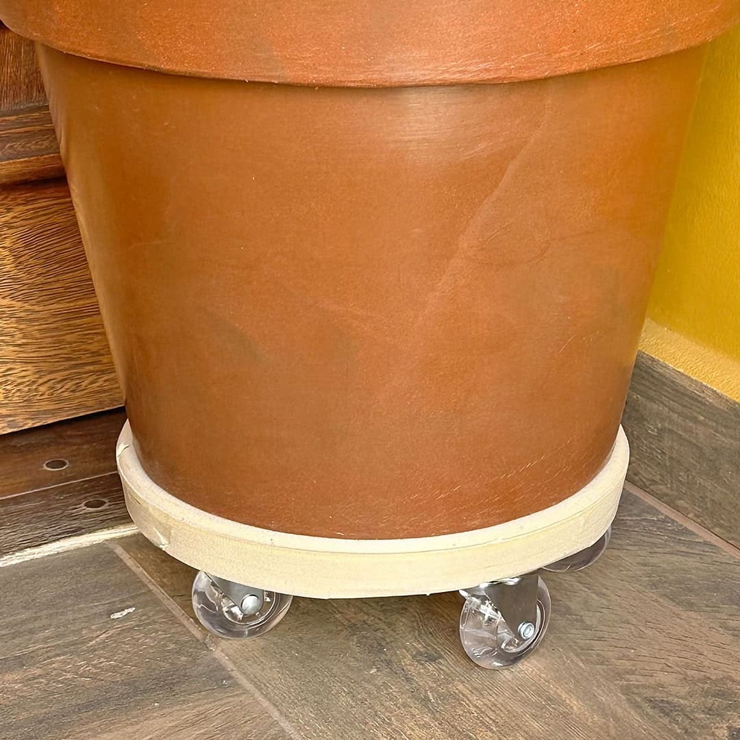 Suporte com Rodas de Silicone para Vasos Redondos