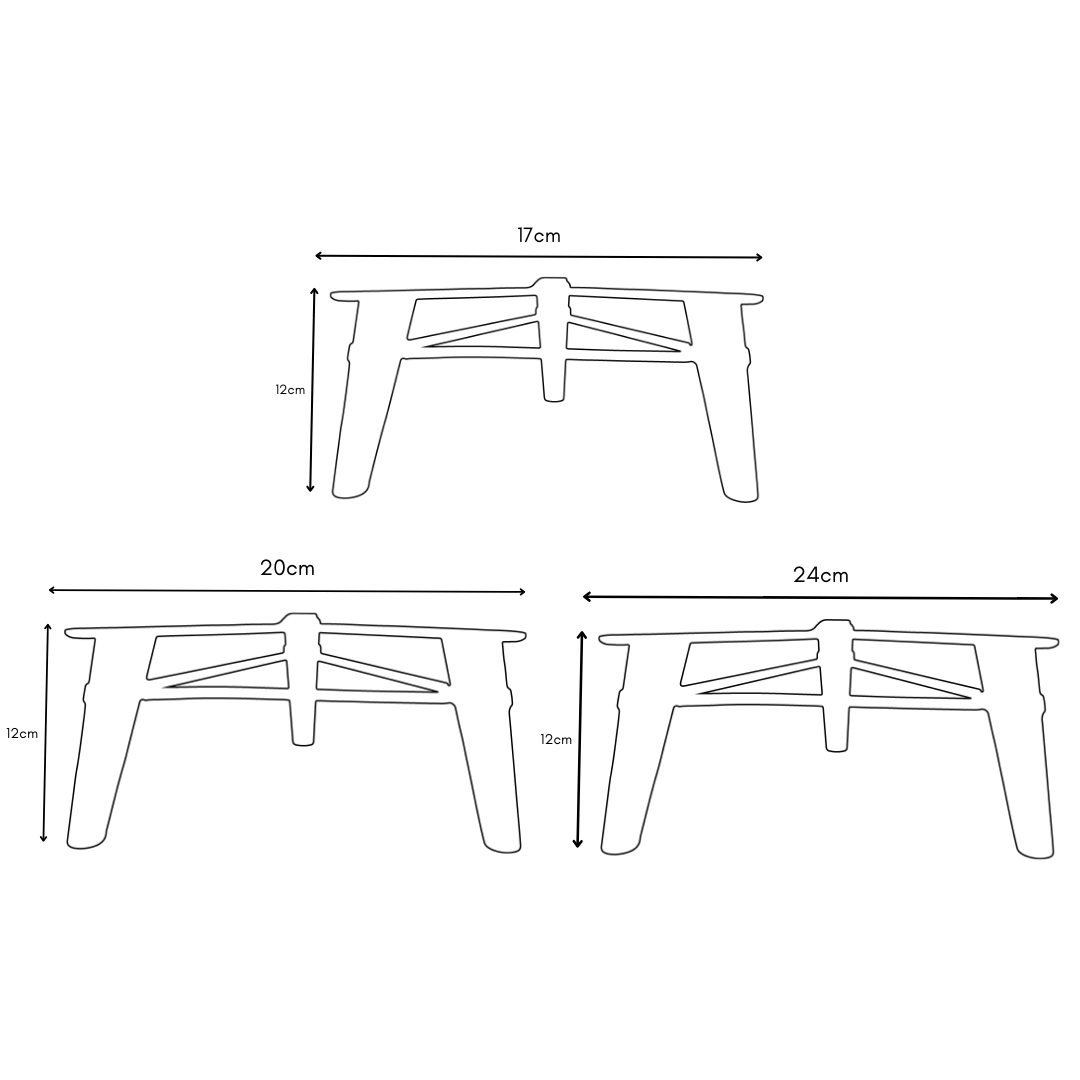 Tripé de Madeira Reforçado para Vasos
