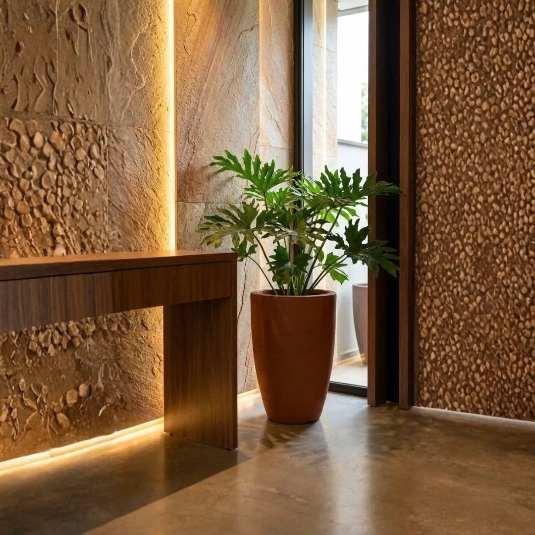 Vaso Pequim em Polietileno Texturizado 52x39cm