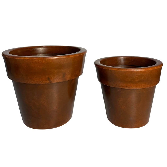 Kit 2 Vasos Atenas em Polietileno com Borda