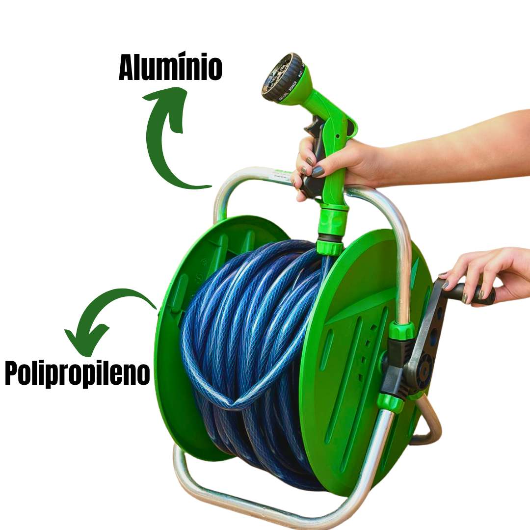 Suporte Enrolador de Mangueira Giratório 60 Metros Trapp