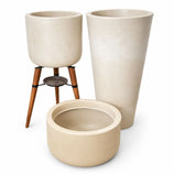 Kit 3 Vasos Cônico + Doha para Decoração Externa