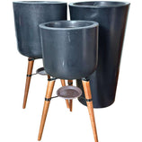 3 Vasos de Luxo Para Planta Decoração Externa Sacada Varanda