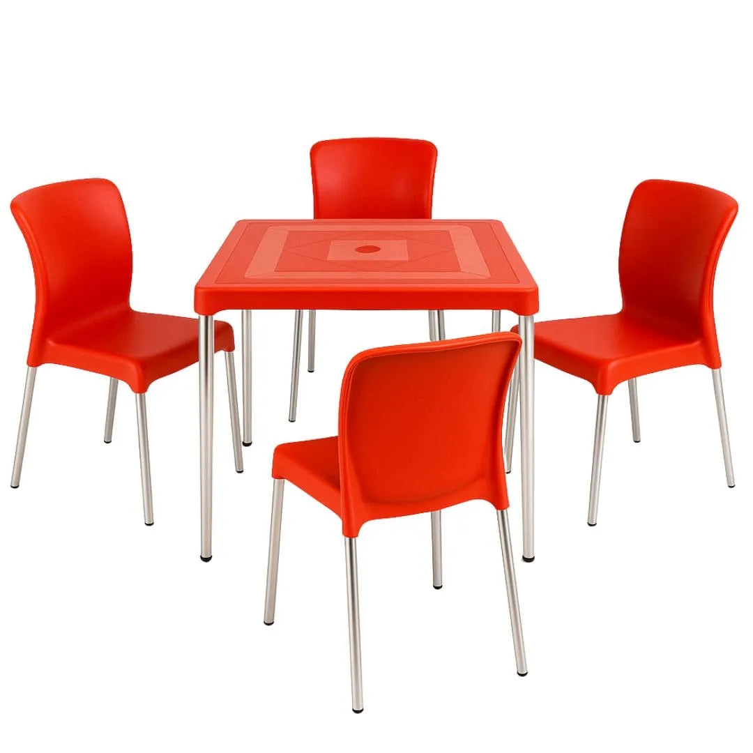 Kit Mesa com 4 Cadeiras - Sec Line da Injeplastec