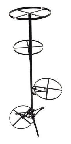 Suporte de Chão em Ferro para 4 Vasos 60x140cm