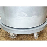 Kit Vaso Damasco Brilhante + Suporte com Rodinhas
