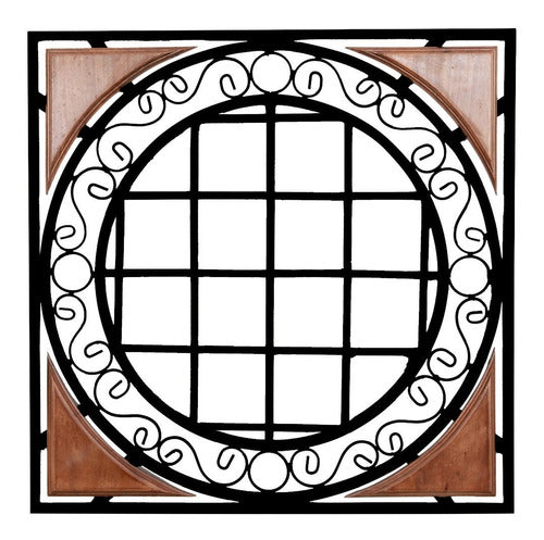 Jardim Vertical Redondo Mandala com Madeira