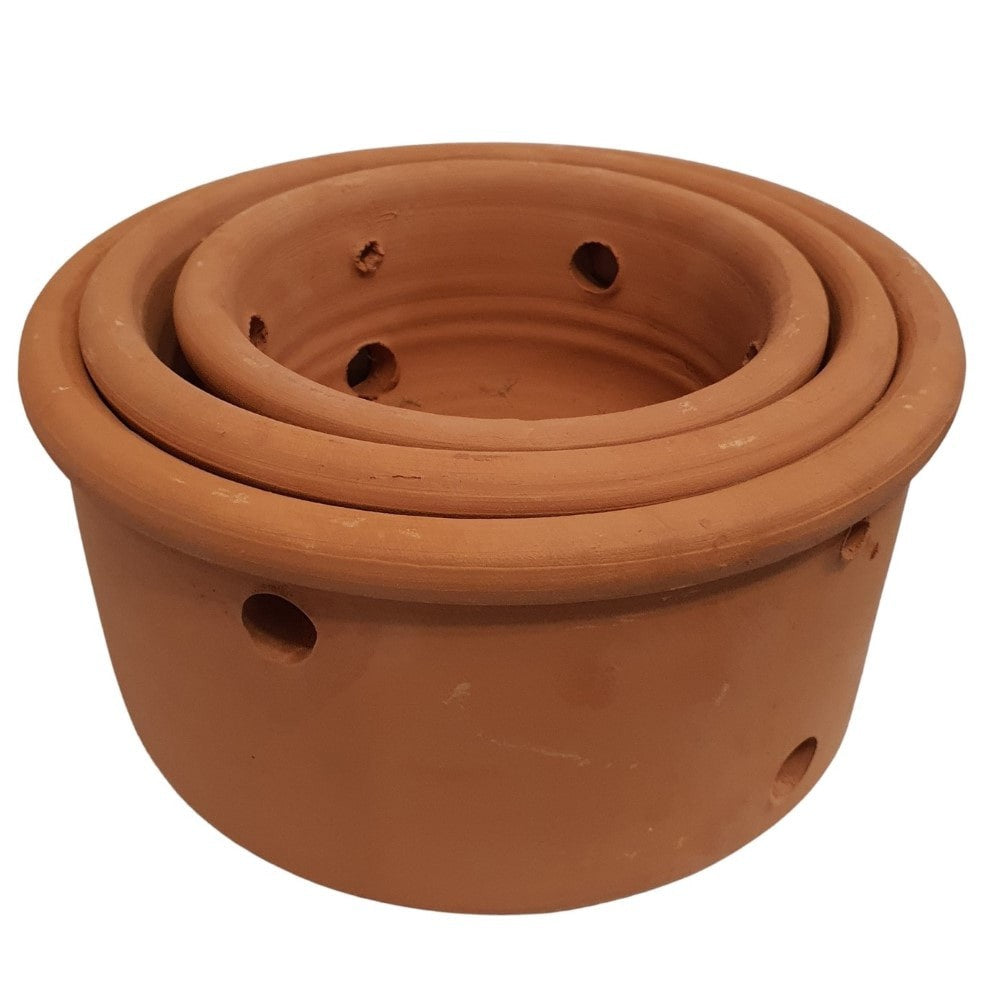 Vaso de Cerâmica com Furos para Orquídeas