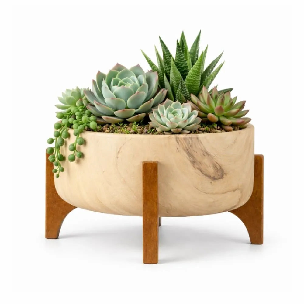 Vaso Bacia Linha Genebra com Suporte de Madeira