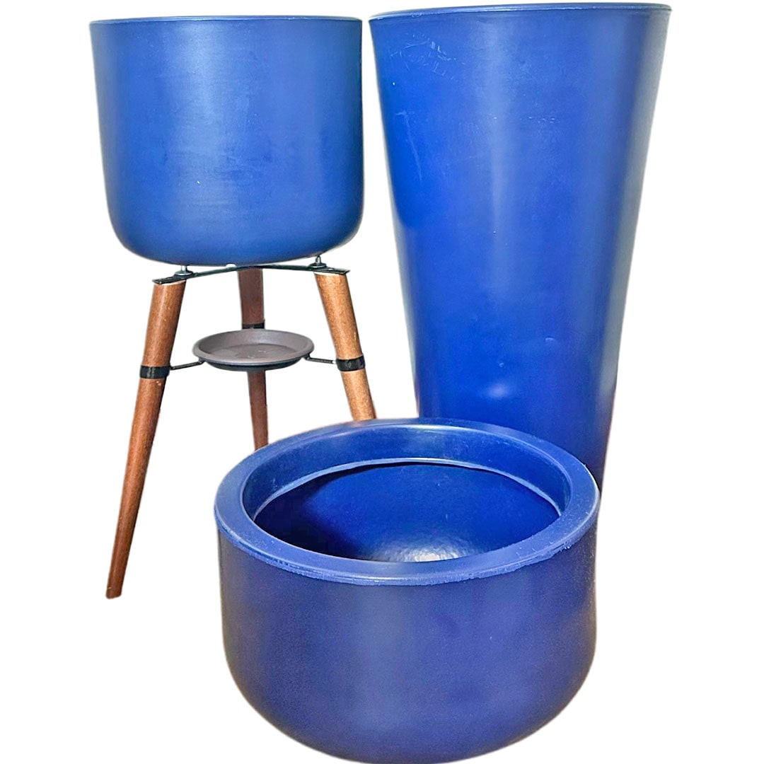 Kit 3 Vasos Cônico + Doha para Decoração Externa