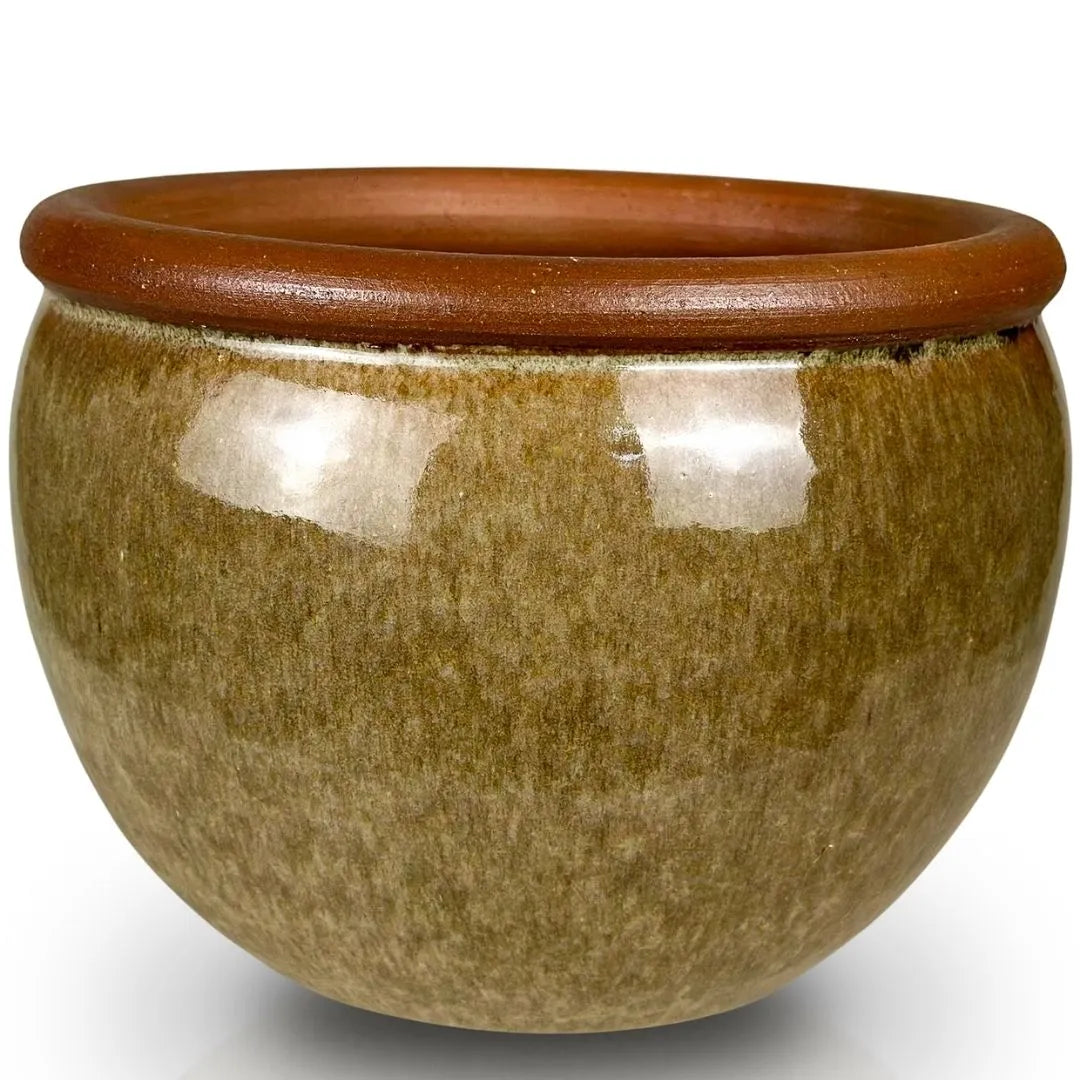 Vaso Cachepot em Cerâmica Esmaltada 18,5cm