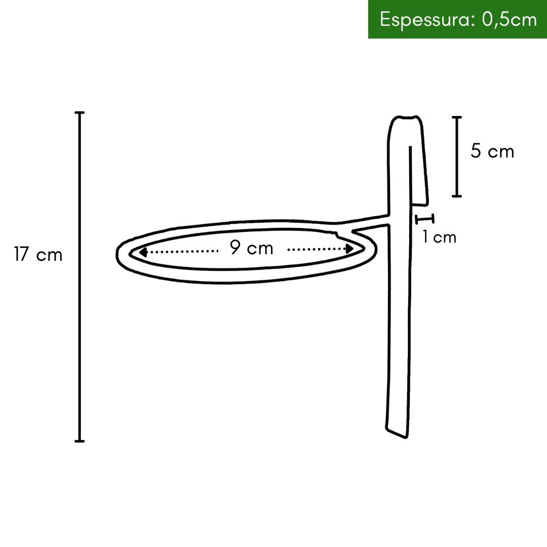 Suporte de Ferro Argola Mini para Jardim Vertical