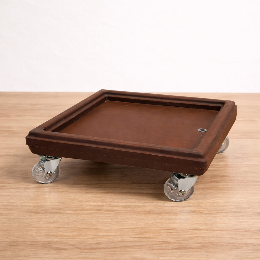 Prato Quadrado com Reservatório e Rodas - Anti dengue