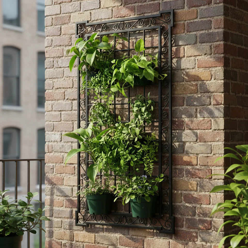 Painel Colonial de Parede em Ferro para Jardim Vertical 98x173cm