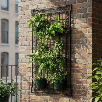 Painel Colonial de Parede em Ferro para Jardim Vertical 98x173cm