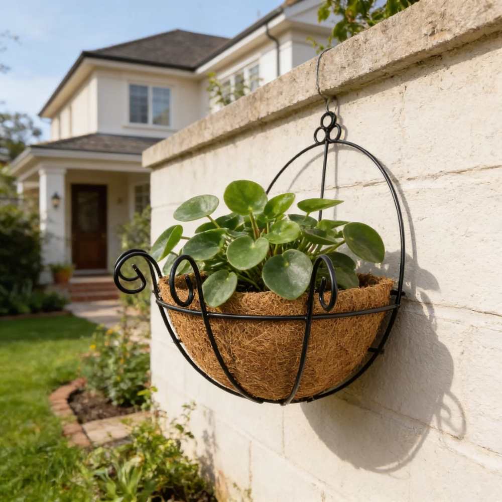 Vaso de Parede em Fibra de Coco - Meio Vaso