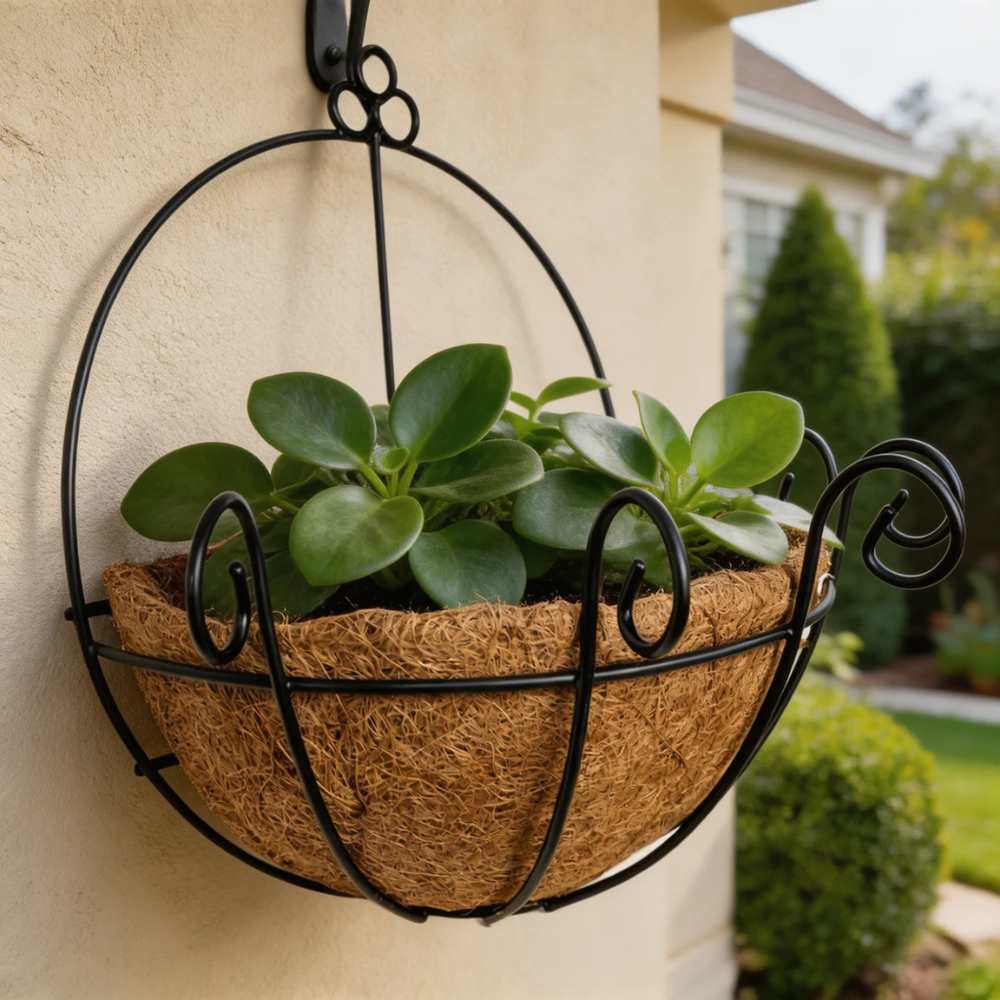 Vaso de Parede em Fibra de Coco - Meio Vaso