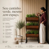 Horta Vertical com 6 Jardineiras