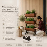 Horta Vertical com 6 Jardineiras