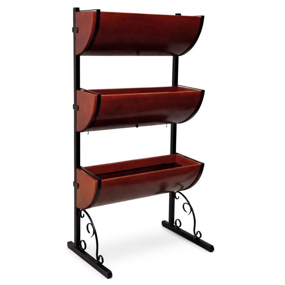 Horta Vertical com Suportes + 3 Jardineiras