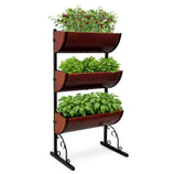 Horta Vertical com Suportes + 3 Jardineiras