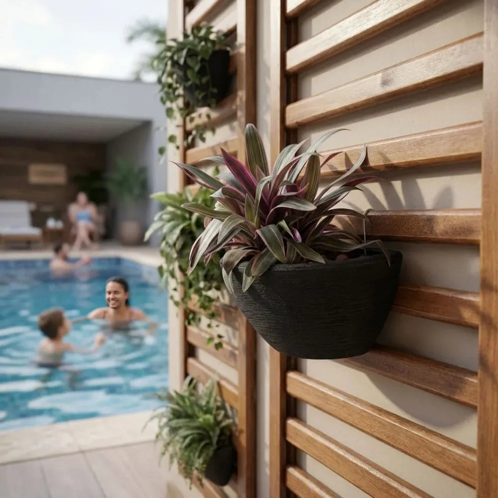 Vaso de Parede Meia Lua para Jardim Vertical