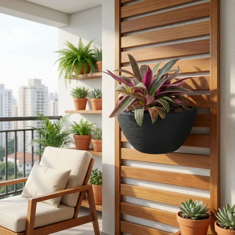 Vaso de Parede Meia Lua para Jardim Vertical